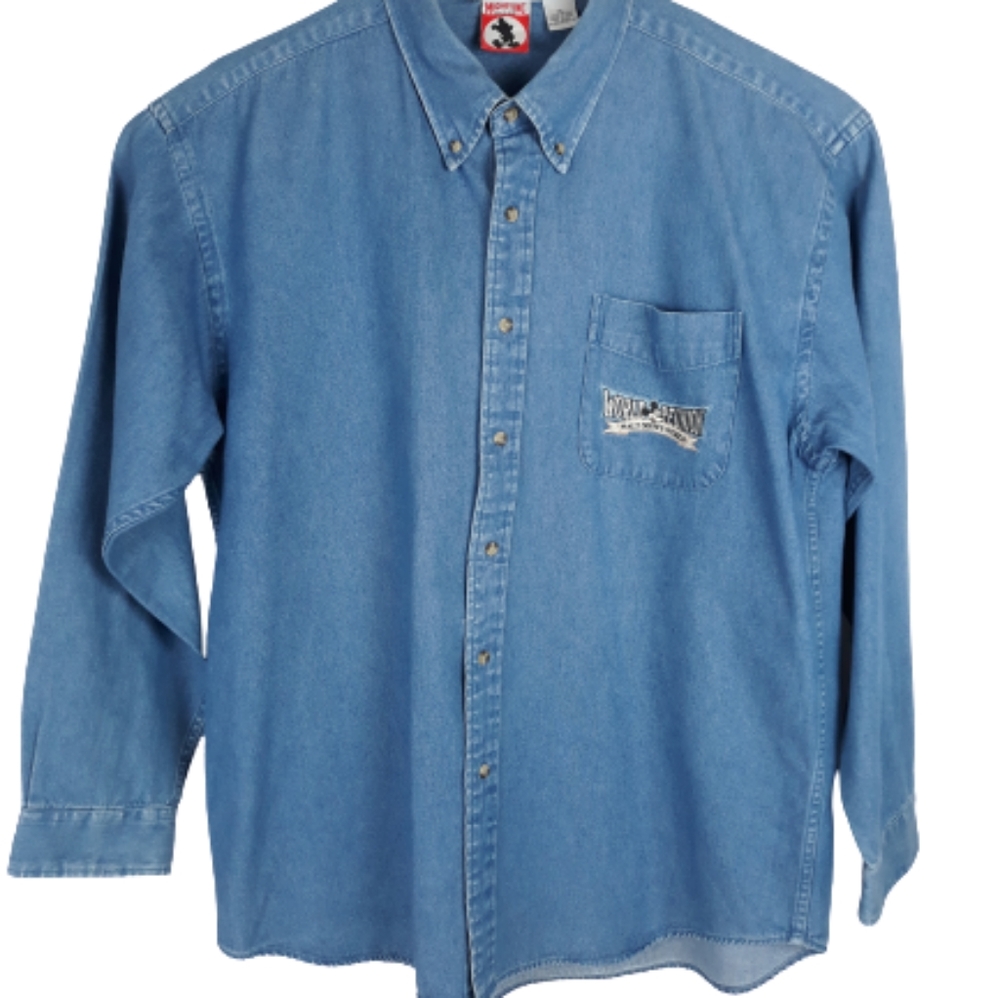 VTG Mens Disney Mickey WDW reunion denim shirt XL - Picture 11 of 11
